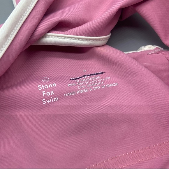 NEW! Stone fox swim x free people dahlia bikini top pink nwt 1794 - Picture 5 of 11